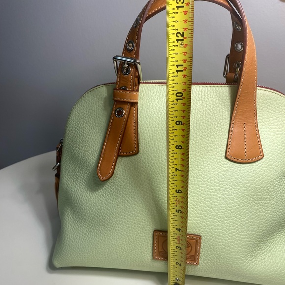 Dooney & Bourke Pebble Grain Leather Satchel Mint Green Excellent Condition - Picture 10 of 13